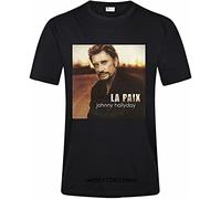 Men T Shirt Tee Shirt Johnny Hallyday D Vintage Homme T-Shirt Black XL