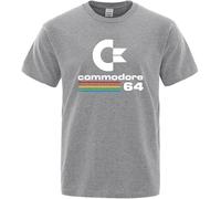 Men T-Shirts 2021 Summer Commodore 64 Print T Shirt C64 SID Amiga Retro Cool Design T-Shirt Short Sleeve Top Tee Mens Clothing