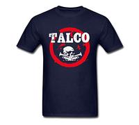 Men T Shirts Ska Punk Talco T-Shirt Trombone Skull Tshirt Street Rapper Tops Funky Cotton Navy Tees Skulls Clothes Navy 3XL