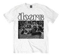 Men The Doors Jim sur le plancher T-shirt blanc: Petit Blanc G