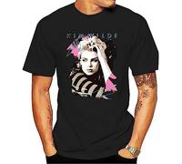 Men Tshirt Kim Wilde 80s Retro Faded Vinta 1980s Pop of America T Shirt Printed T-Shirt Tees Top Black L