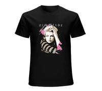 Men Tshirt Kim Wilde 80s Retro Faded Vintage 1980s Pop of America T Shirt Printed T-Shirt Tees Top Black L