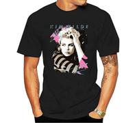 Men Tshirt Kim Wilde 80S Retro Faded Vintage 1980S Pop of America T Shirt Printed T-Shirt Tees Top Black XXL