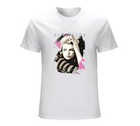 Men Tshirt Kim Wilde 80s Retro Faded Vintage 1980s Pop of America T Shirt Printed T-Shirt Tees Top T-Shirt White L