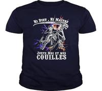 Men Tshirt Ni Dieu Ni Maitre Cool Women T-Shirt Tees Top Manches Courtes(Medium)