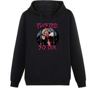 Men Twisted Sister Stay Hungry Album Dee Snider Singer Glam Rock Hoodies Long Sleeve Pullover Loose Hoody Sweatershirt Black Size XXL