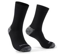 Men Waterproof Socks Trekking Riding Ski Cycling Camping Fishing Hiking Sports Snow Warm Thermal Winter Sock Pour Homme(Black,L (EU43-46))