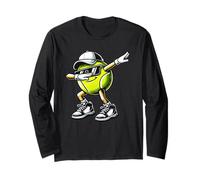Men Women and Kids Funny Dabbing Tennis Ball Sports Lover Manche Longue