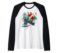 Men Women Horror Scary Blood Halloween Zombie Fans Thriller Manche Raglan