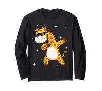 Men Women Kids Cool Giraffe Dabbing Animals Wildlife Parties Manche Longue