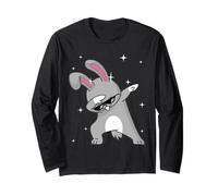 Men Women Kids Cool Rabbit Dabbing Animals Wildlife Parties Manche Longue