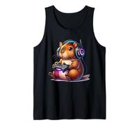 Men Women Kids Funny Capybara Video Games Controller Gaming Débardeur