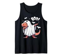 Men Women Kids Funny Dabbing Dinosaur Spooky Halloween Boo Débardeur