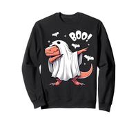 Men Women Kids Funny Dabbing Dinosaur Spooky Halloween Boo Sweatshirt