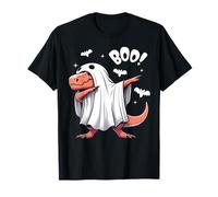 Men Women Kids Funny Dabbing Dinosaur Spooky Halloween Boo T-Shirt