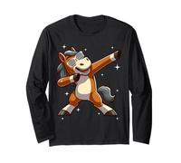 Men Women Kids Funny Horse Dabbing Animals Wildlife Parties Manche Longue