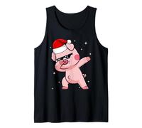 Men Women Kids Funny Pig Dabbing Animals Wildlife Christmas Débardeur