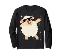 Men Women Kids Funny Sheep Dabbing Animals Wildlife Parties Manche Longue