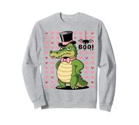 Men Women Kids Groovy Retro Funny Alligator Spooky Halloween Sweatshirt