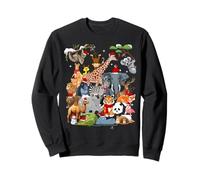 Men Women Kids Wildlife Zoo Day Christmas Party 22 Animals Sweatshirt