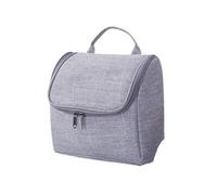 Men Women Toiletry Storage Bag Waterproof Oxford Travel Cosmetic Wash Pouch Hanging Toiletries Organizer(Light Grey)