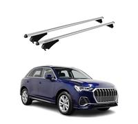 Menabo Barres de toit pour Audi Q3 2018-2025 TÜV en aluminium argenté 2 pièces