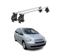Menabo Barres de toit compatibles avec Citroen Xsara Picasso 1999-2010 Acier Argent