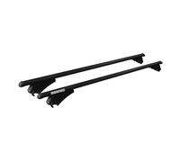 Menabo Barres de toit compatibles avec Hyundai i30 Break 2016-2022 en aluminium 75 kg Noir 2 pièces Rails fermés pour porte-vélos, coffres de toit, porte-skis verrouillables