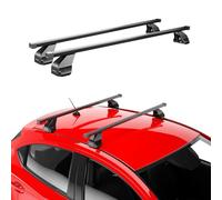 Menabo Barres de toit compatibles avec Mercedes W246 2011-2018 en acier 75 kg Noir 2 points de fixation pour porte-vélos, coffres de toit, porte-skis, verrouillables