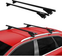 Menabo Barres de toit de base pour VW Touran 2015-2025 ABE aluminium noir 2pcs