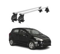 Menabo Barres de toit en acier compatible avec Ford B-Max 2012-2017 Argenté 2 pièces