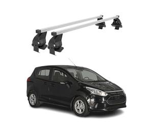 Menabo Barres de toit en acier compatible avec Ford B-Max 2012-2017 Argenté 2 pièces