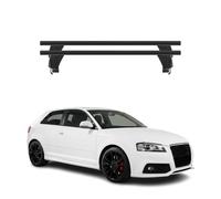 Menabo Barres de toit transversales pour Audi A3 8P 3 portes 2003-2012 Noir ABE