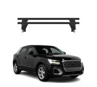 Menabo Barres de toit transversales pour Audi Q2 2017-2026 Alu Noir ABE