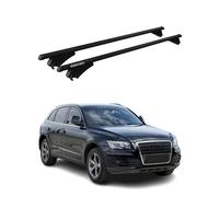 Menabo Barres de toit transversales pour Audi Q5 8R 2008-201 Noir Alu 2x