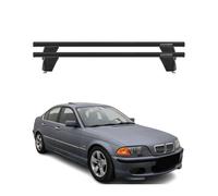 Menabo Barres de toit transversales pour BMW Série 3 E46 Berline 98-07 Alu Noir