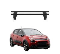 Menabo Barres de toit Transversales pour Citroen C3 2016-2024 Noir ABE 2x