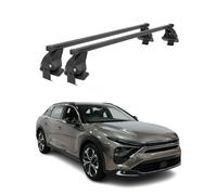 Menabo Barres de toit Transversales pour Citroën C5 X 2022-2026 Noir Acier 2x