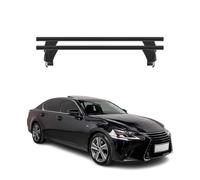 Menabo Barres de toit Transversales pour Lexus GS L10 2011-2020 Noir ABE 2x