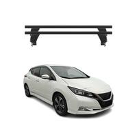 Menabo Barres de toit Transversales pour Nissan Leaf 2018-2025 Alu Noir 2x ABE