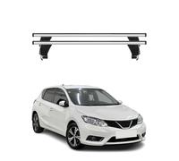 Menabo Barres de toit Transversales pour Nissan Pulsar 2014-2020 Gris ABE 2x