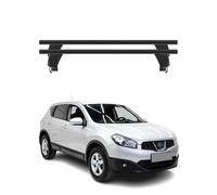 Menabo Barres de toit Transversales pour Nissan Qashqai J10 2006-2014 Alu Noir