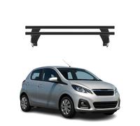 Menabo Barres de toit Transversales pour Peugeot 108 2014-2022 Alu Noir 2x ABE