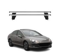 Menabo Barres de toit Transversales pour Peugeot 407 2004-2012 Alu Gris 2x ABE