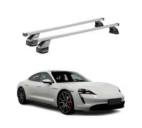 Menabo Barres de Toit Transversales pour Porsche Taycan 2019-2026 Alu Gris