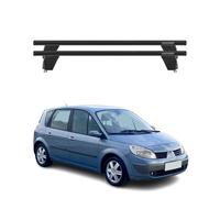 Menabo Barres de toit Transversales pour Renault Scenic II 2003-2008 Alu Noir