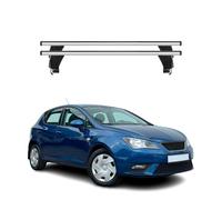Menabo Barres de toit Transversales pour Seat Ibiza IV 2008-2017 Gris ABE 2x