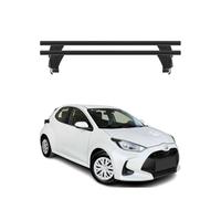 Menabo Barres de toit transversales pour Toyota Yaris 2020-2026 Alu Noir 2x
