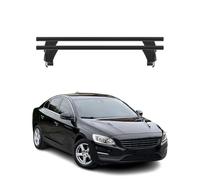 Menabo Barres de toit Transversales pour Volvo S60 2010-2018 Alu Noir ABE 2x