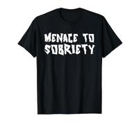 Menace pour la sobriété T-Shirt Graphique avec Valeur, Homme, Noir, L